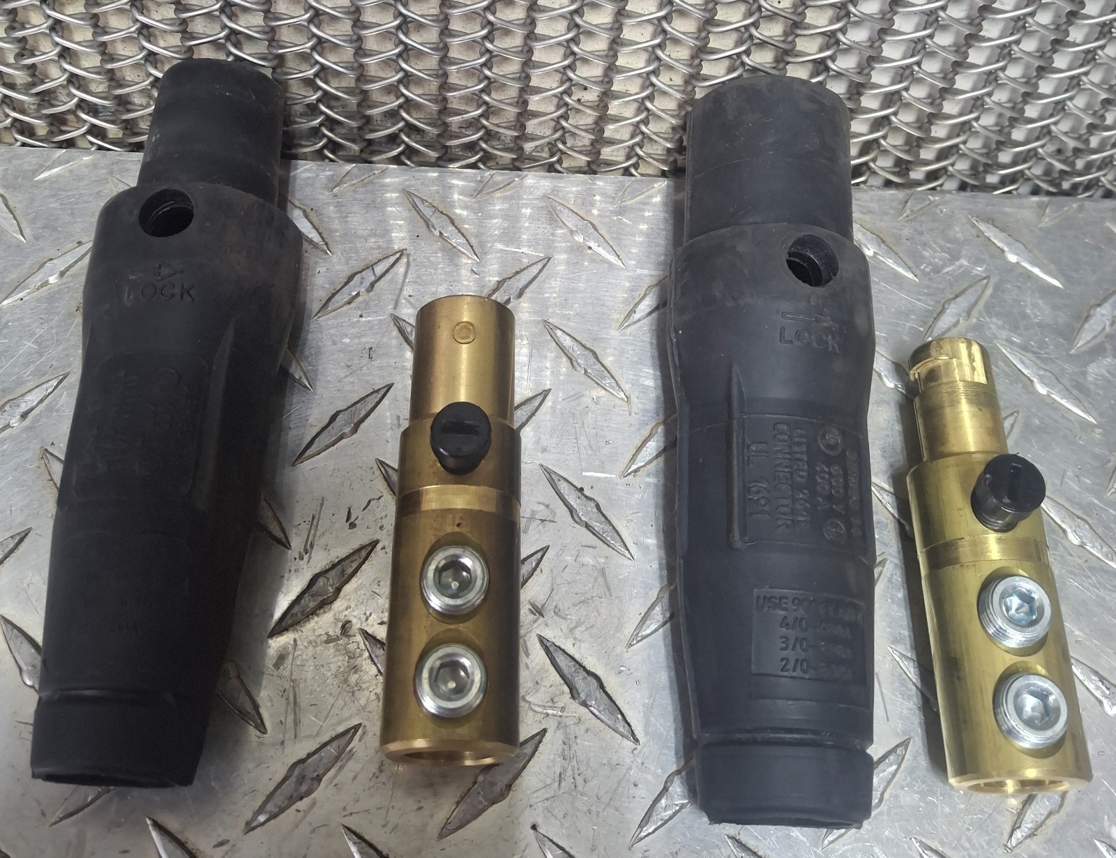 Leviton Black Rubber Jacket Male & Female With Brass Male & Female Connectors