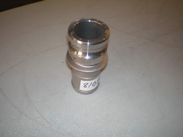 Cam & Lobe Coupling Shank Adapter 2 X 2″OD Hose Adapter 200E 316 S/S (NEW)