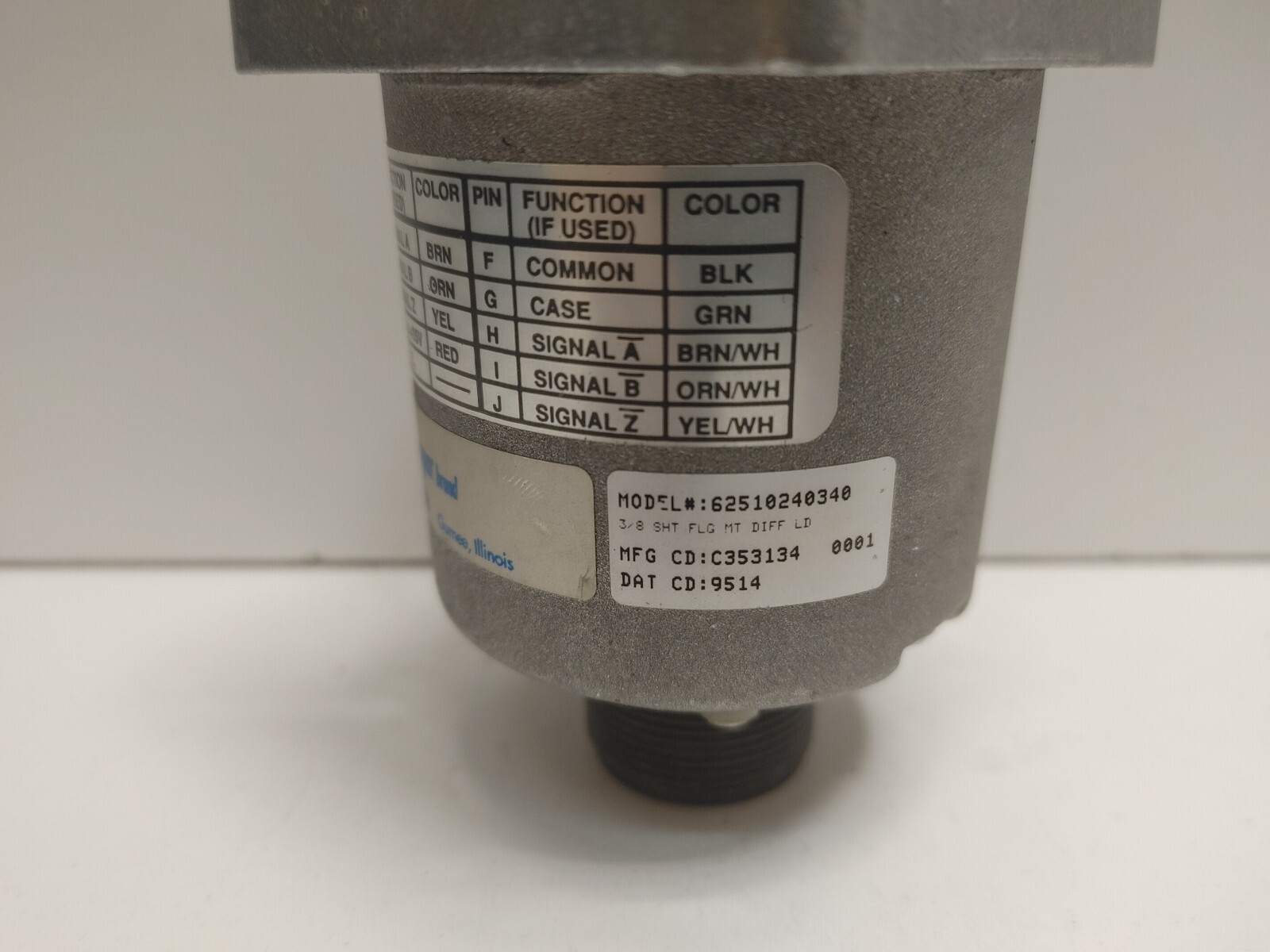 NEW OLD STOCK! DYNAPAR 26V 3/8″ SHAFT INCREMENTAL ENCODER HR62510240340