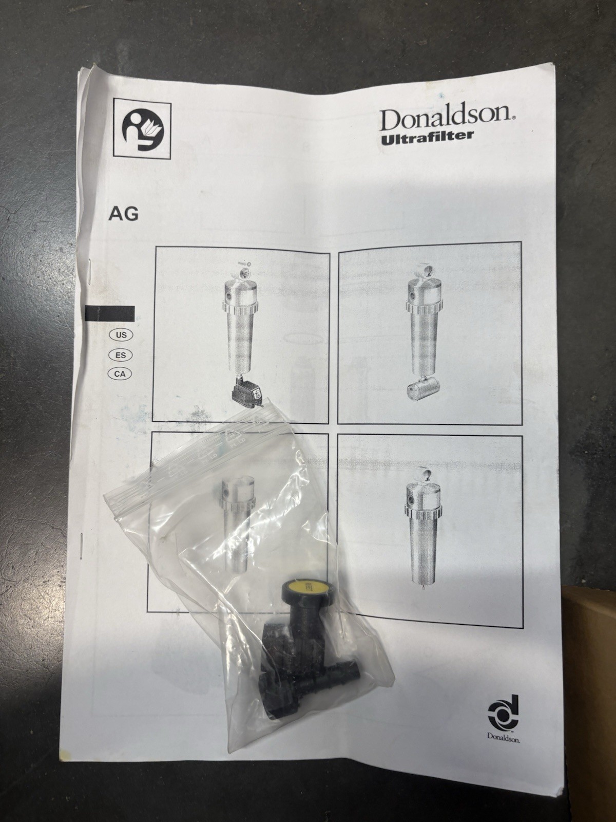 DONALDSON ULTRAFILTER AG0018 SP NPT ECOZ / UFM-T 05 ELECTRIC DRAIN NEW AG 0018SP