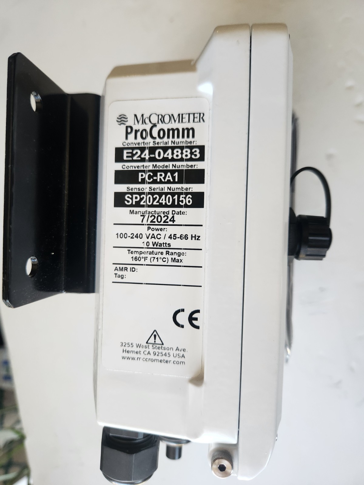 NEW McCrometer Hach ProComm PC-RA1 Electromagnetic Flow Meter Converter