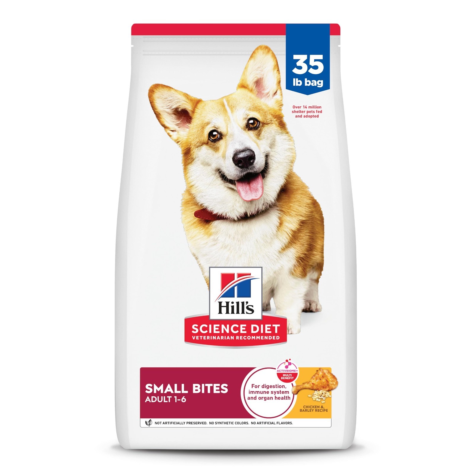 Hill’s Science Diet Adult 1-6, Small Kibble Dry Dog Food, Chicken & Barley, 35lb