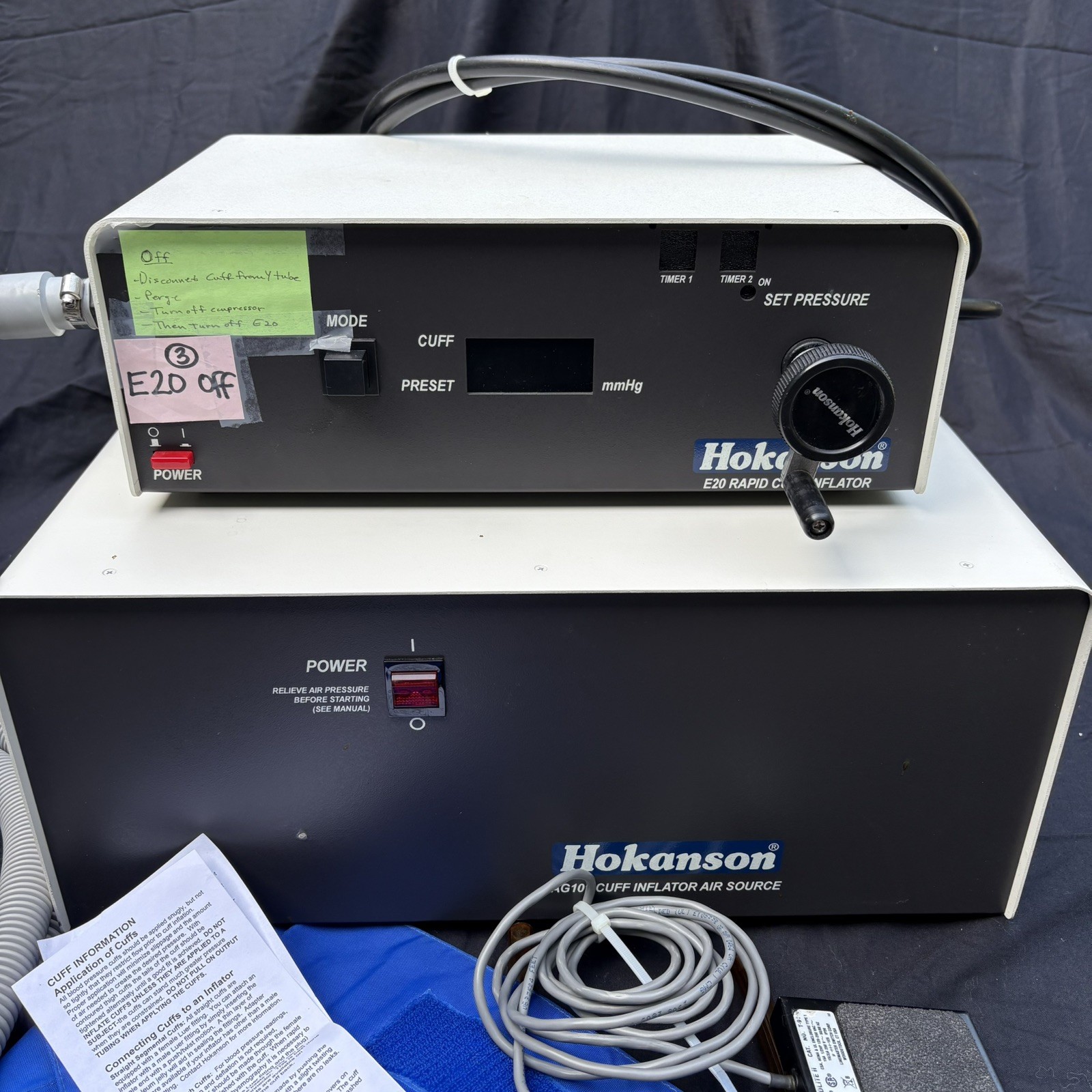 Hokanson E20 Rapid Cuff Inflator w/Hose and Power Cord Hokanson Air Pump Combo