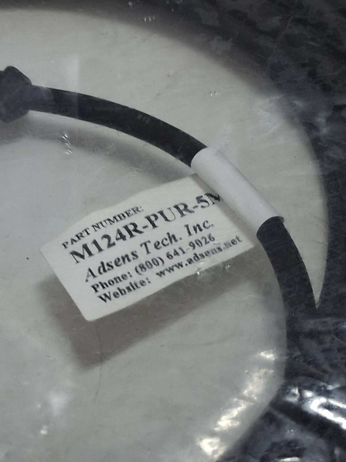 ADSENS TECH M124R-PUR-5M CORDSET SINGLE ENDED 4P FEMALE 5M NIB