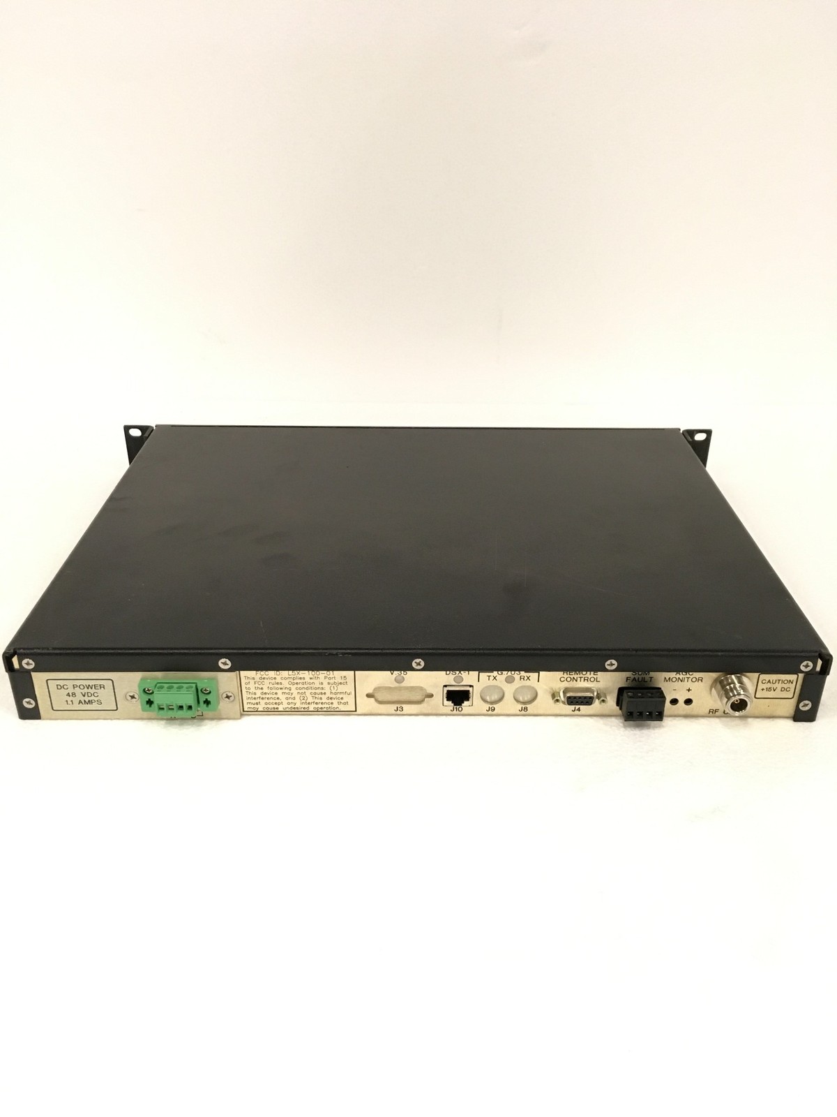 Comsat RSL SPEC Commander 100 Modem, 48V, 1.1A w/ Rack Mount Ears, WORKING