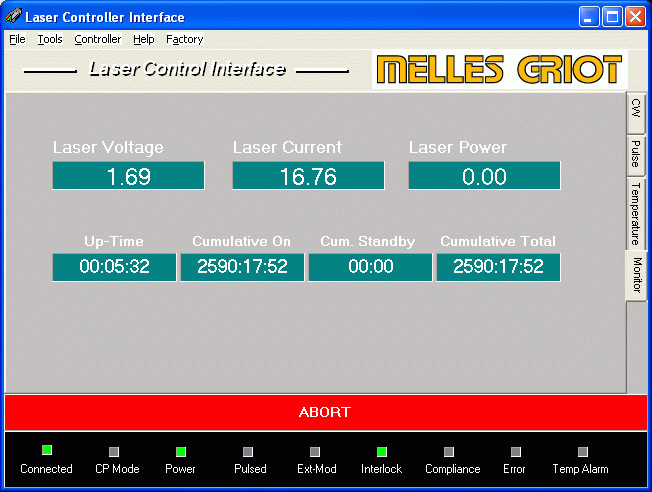 Melles Griot Model 58-BLD-605 DPSS Dual Beam Laser System >400 mW Pure SLM