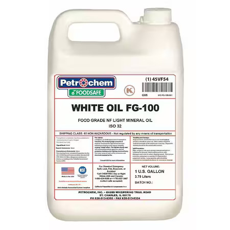 Petrochem Wo Fg-100-001 Mineral Hydraulic Oil, Food Grade, Iso 100, 1 Gal.
