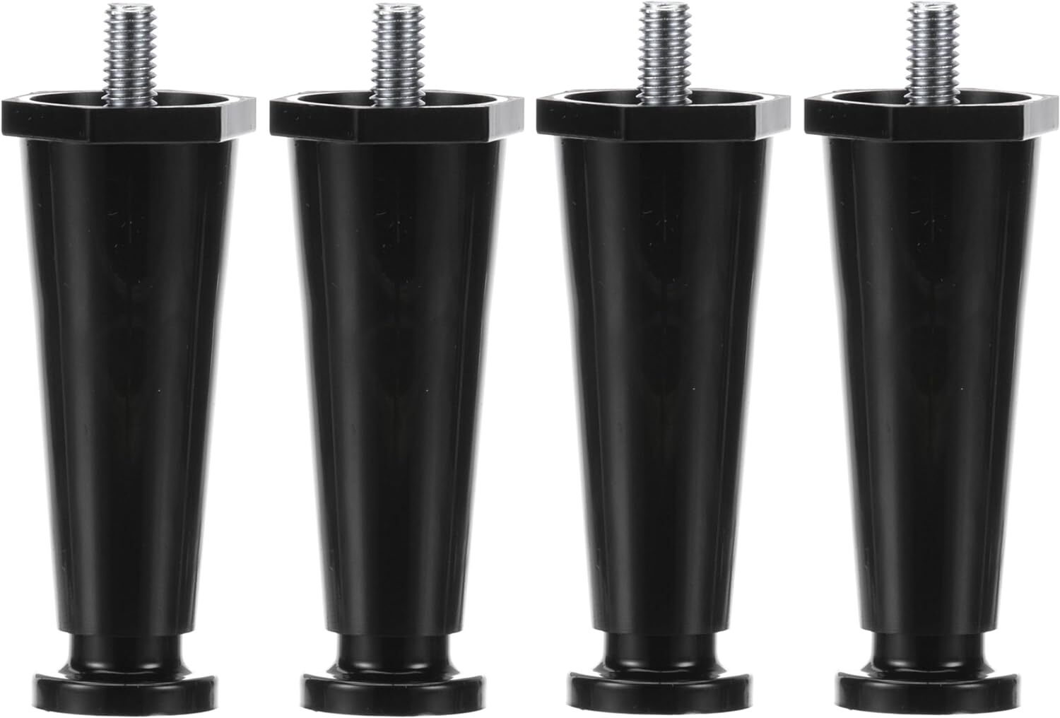4-Pack 4″ Adjustable Black Thermoplastic Flanged Toe Appliance Legs