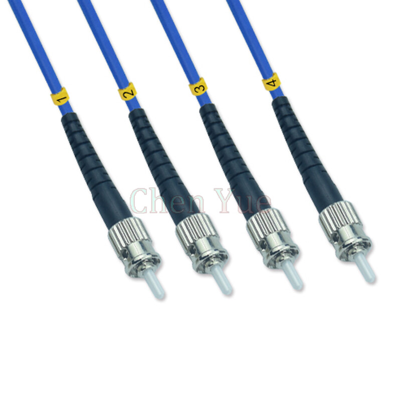 15M ST-ST UPC 4 Cores Armored Fiber Patch Cord SM 4 Strand Fiber Optic Cable