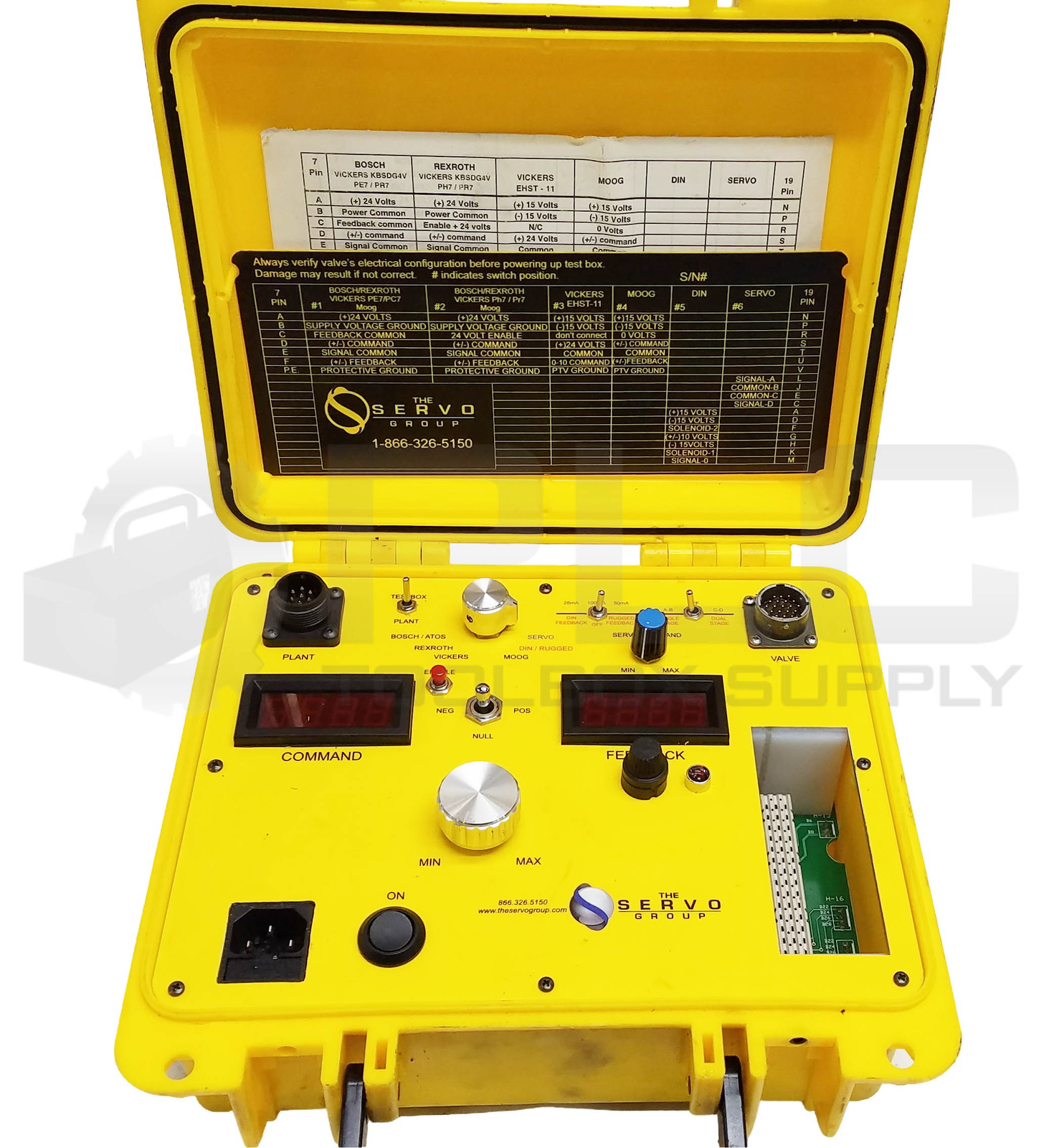 THE SERVO GROUP VALVE TEST BOX FOR BOSCH, REXROTH, VICKERS