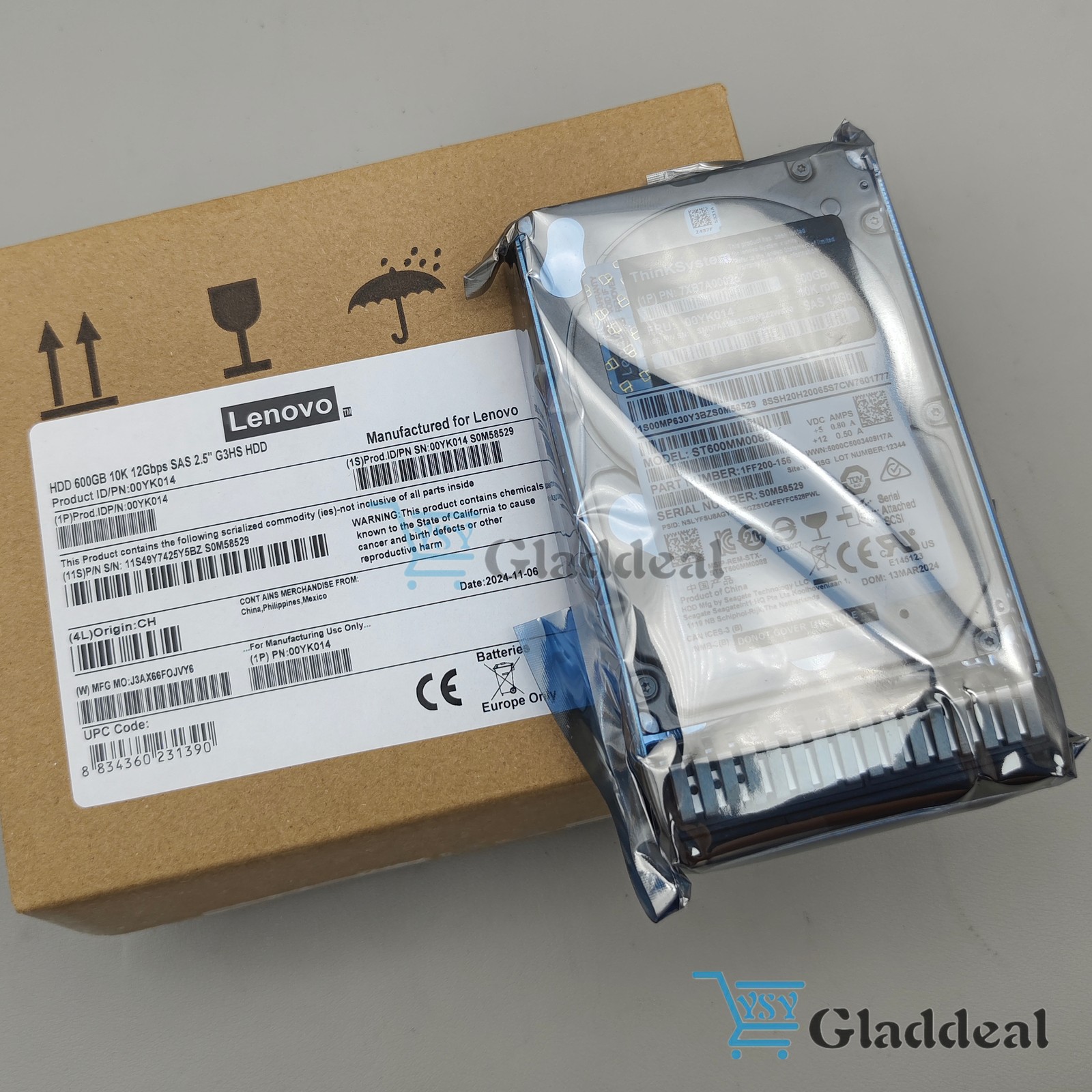 New ThinkSystem 7XB7A00025 Hard Drive 600GB 10K SAS 12Gb Hot Swap- US Stock