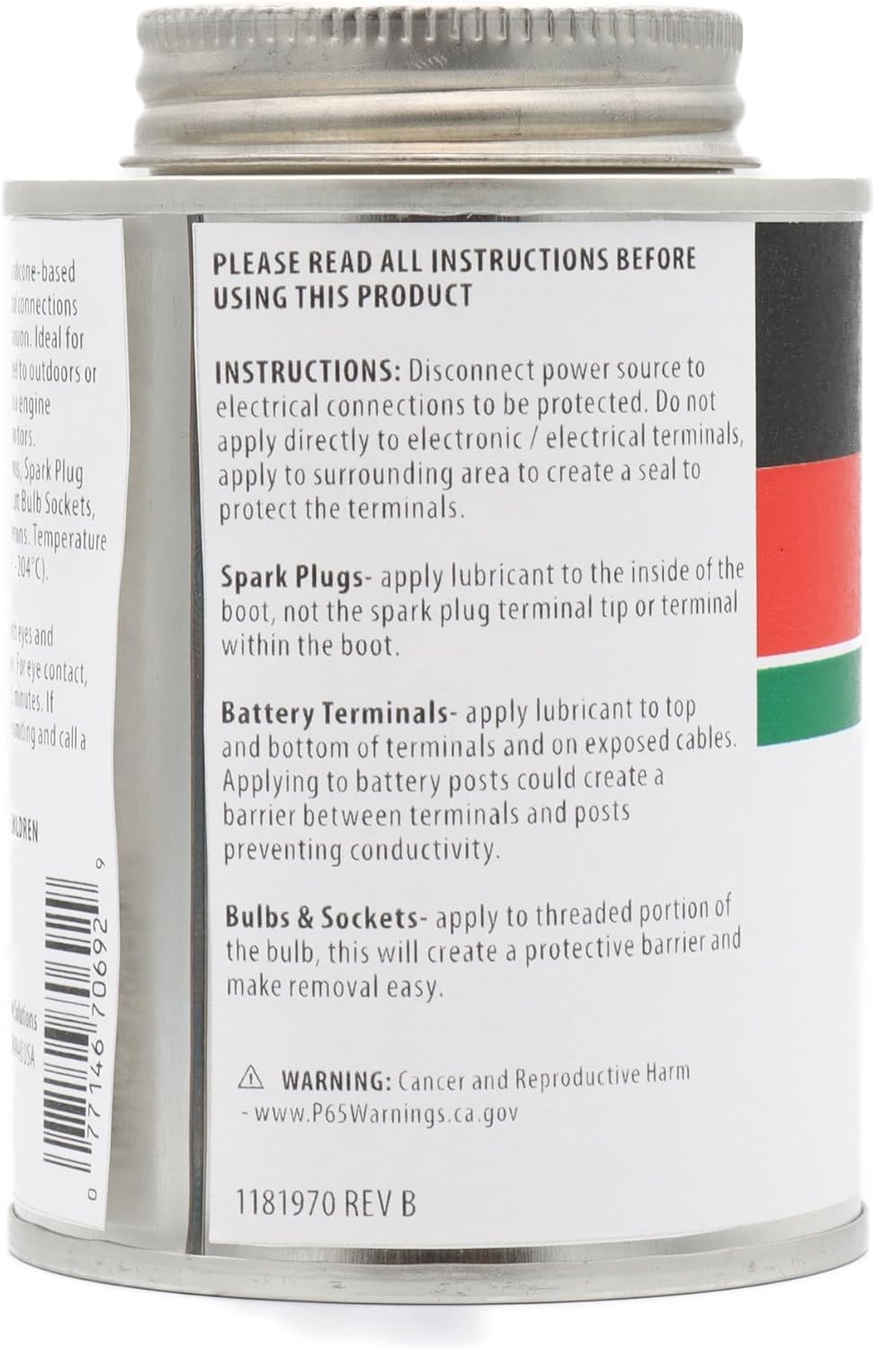 AGS Automotive Solutions Brush Top Can Dielectric Silicone Grease 8oz
