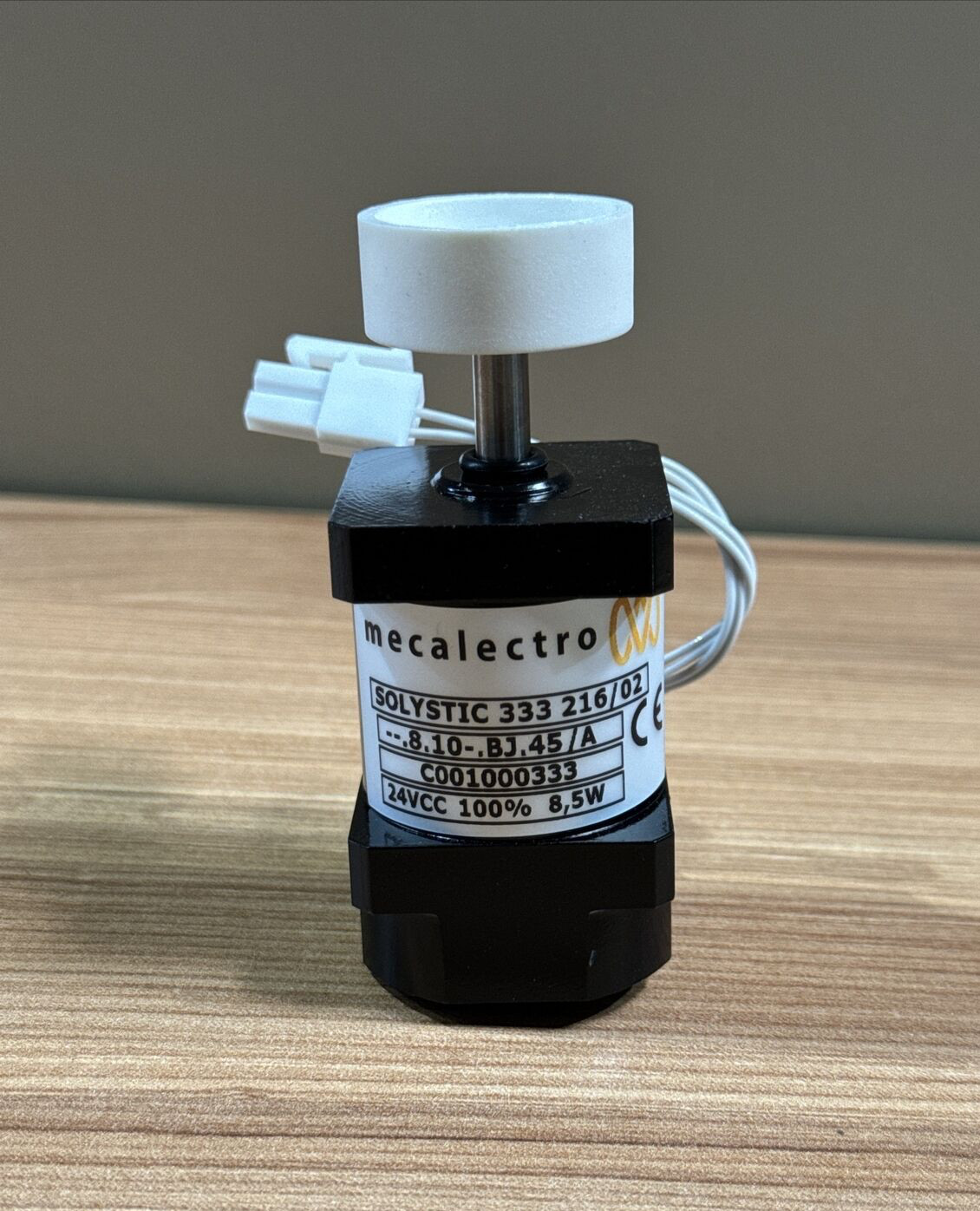 Mecalectro, SOLYSTIC 333 216/02, SOLENOID, –.8.10-.BJ.45/A, C001000333, 24VCC