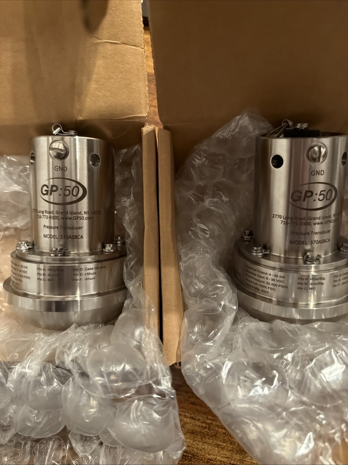 GP:50 WECO Hammer Union Pressure Transducer 370ASBCA 4-20mA 9-36VDC New