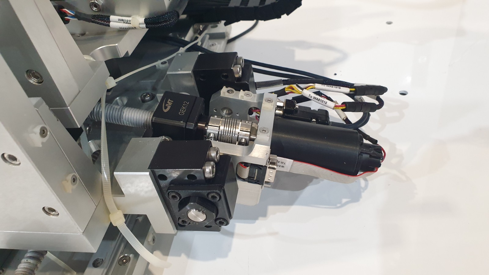 Precision Motorized XYZ Stage Assembly with Rotary Table