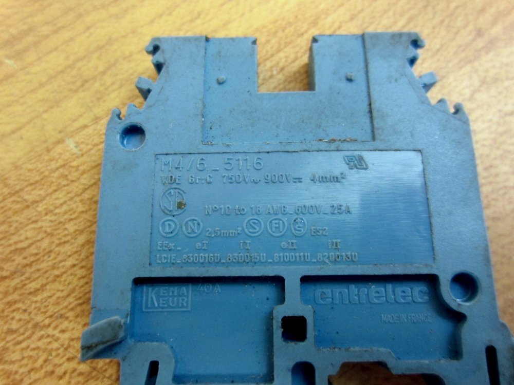 Entrelec ABB M4/6-5116 Block 1SNA115116R0700 Blue (Pack of 8)