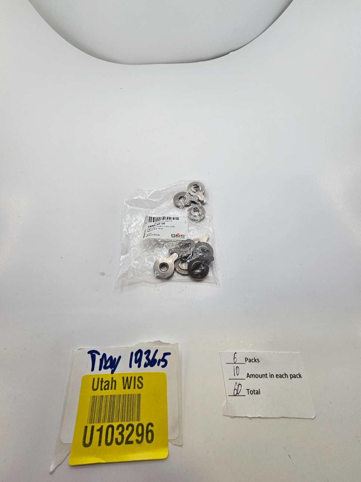 (QTY 60) GMS Lock Cylinder Cam Adams Rite CAM3-AR-10 For ICSIC Housing
