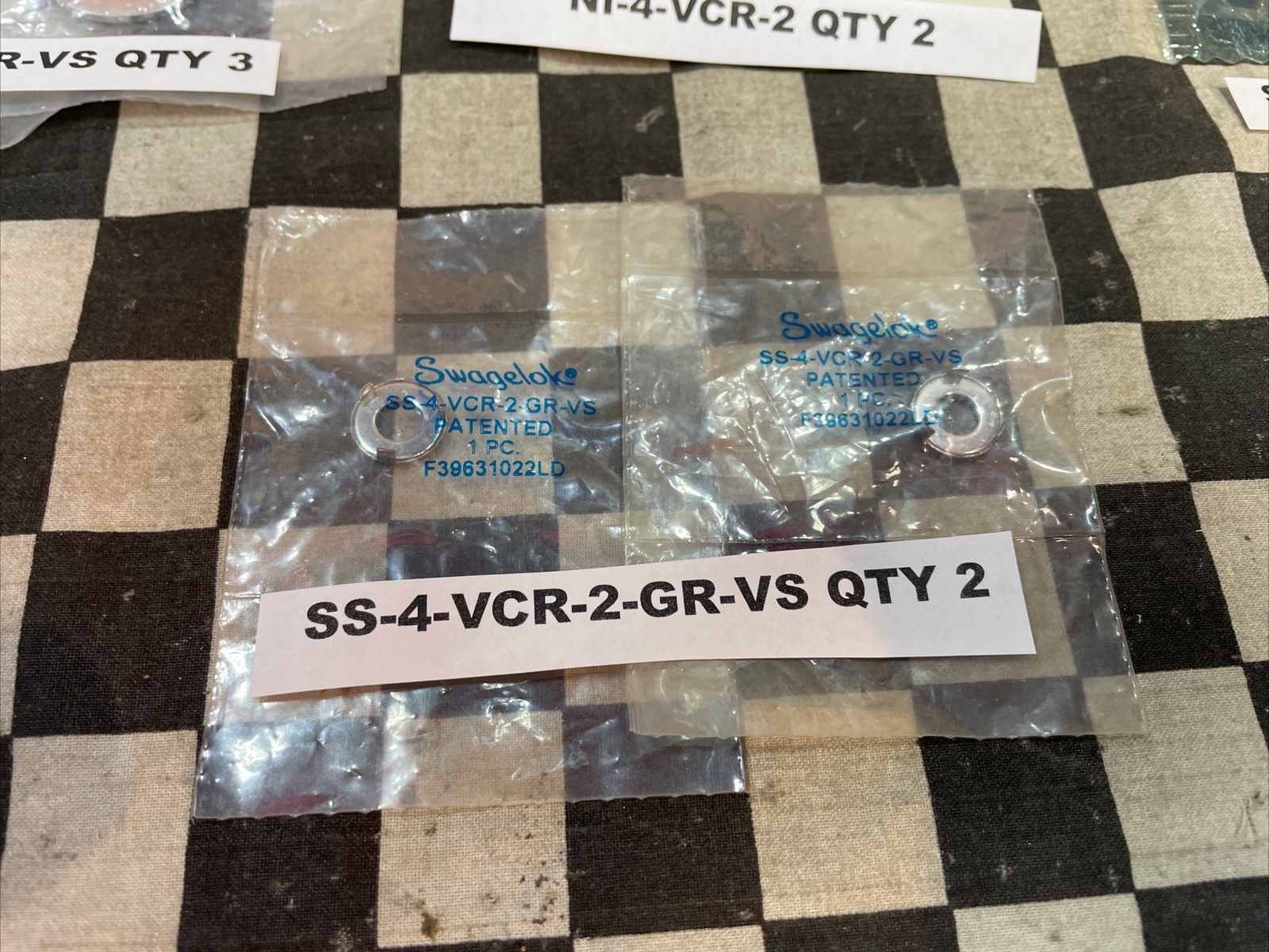 NI-12-VCR-2-GR-VS NI-4-VCR-2 SS-8-VCR-2-GR-VS SS-4-VCR-2-GR-VS, LOT OF 9 #E58