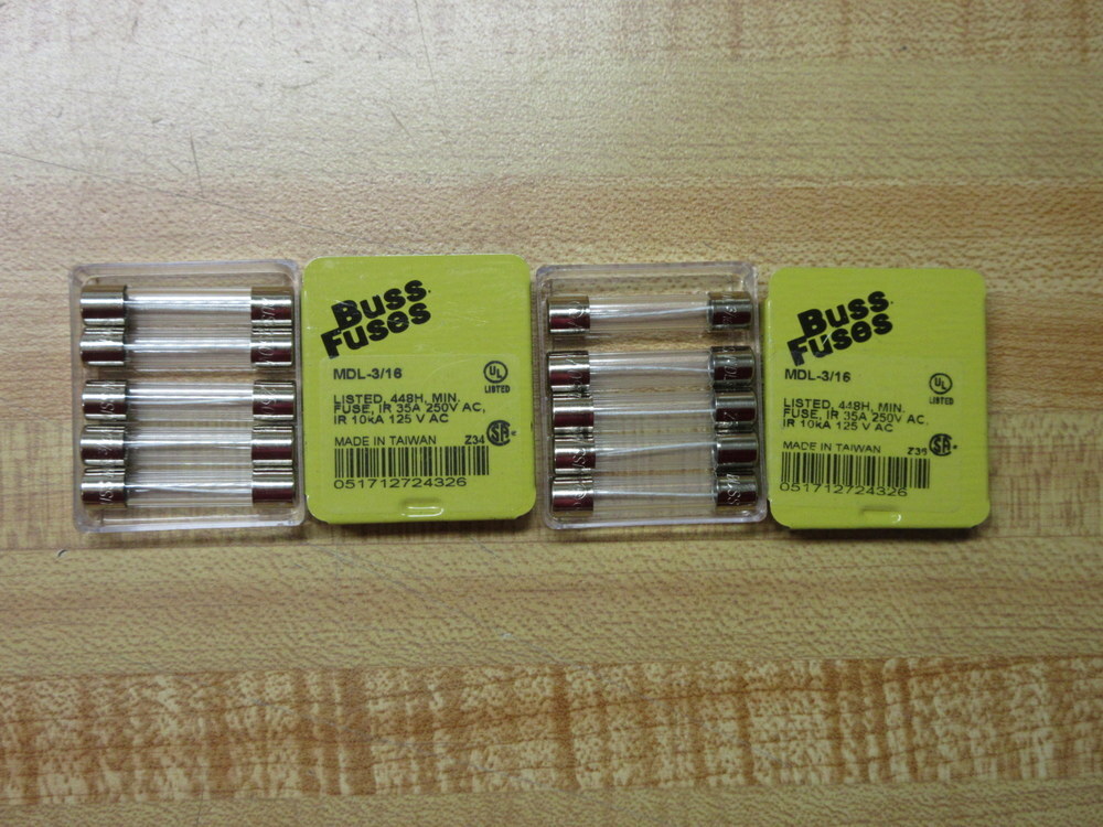 Buss MDL-3/16 Bussmann Fuse Cross Ref 3W756 Wirewound Element (Pack of 10)