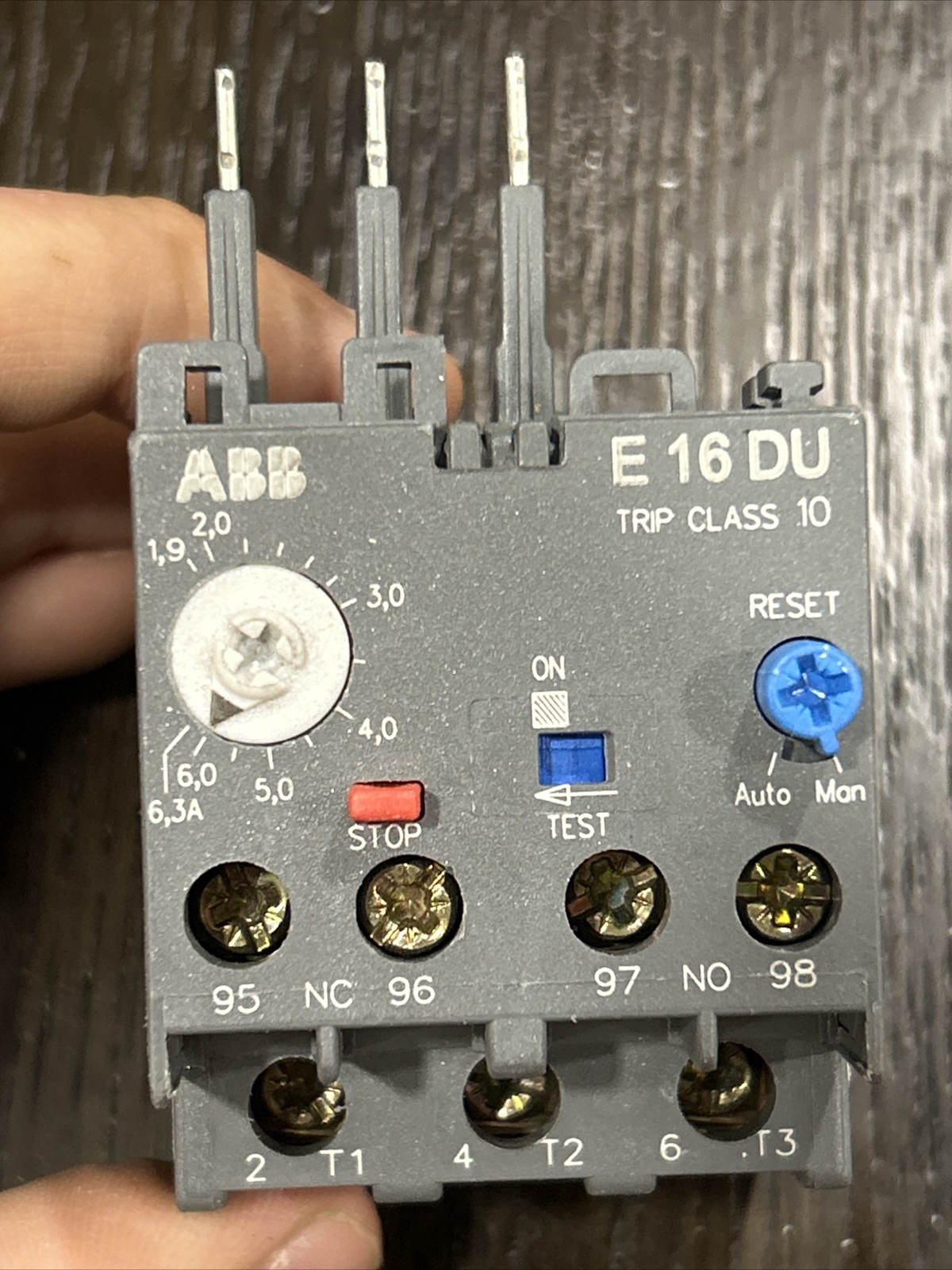 ABB E16DU E16DU2710 Trip Class 10 Relay Overload