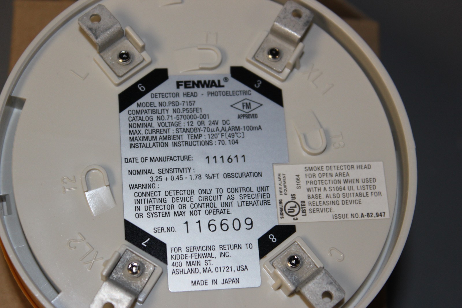 New in Box FENWAL PSD-7157 DETECTOR HEAD PSD7157 Hard to find!!