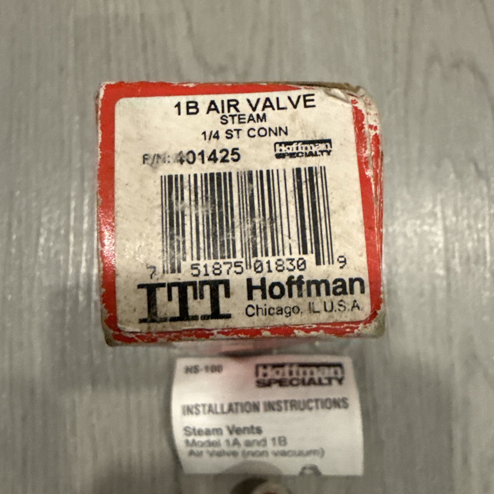 Bell & Gossett 401425 Hoffman Specialty Non-Vacuum Air Valve 1/4 in NPT 1.5 psig