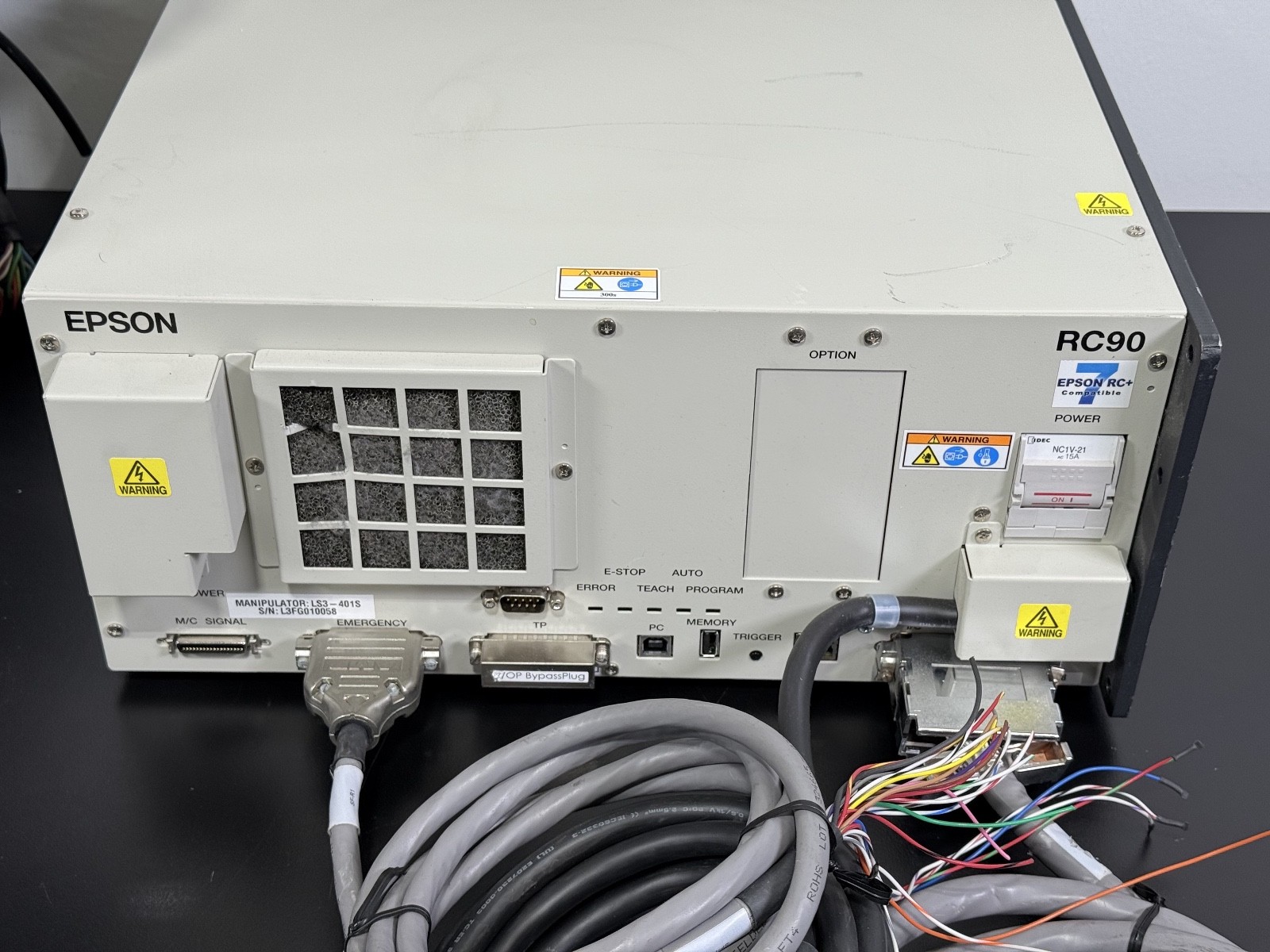 Seiko Epson LS3-401S 4-Axis SCARA Robot w/ RC90 Controller 200–240VAC