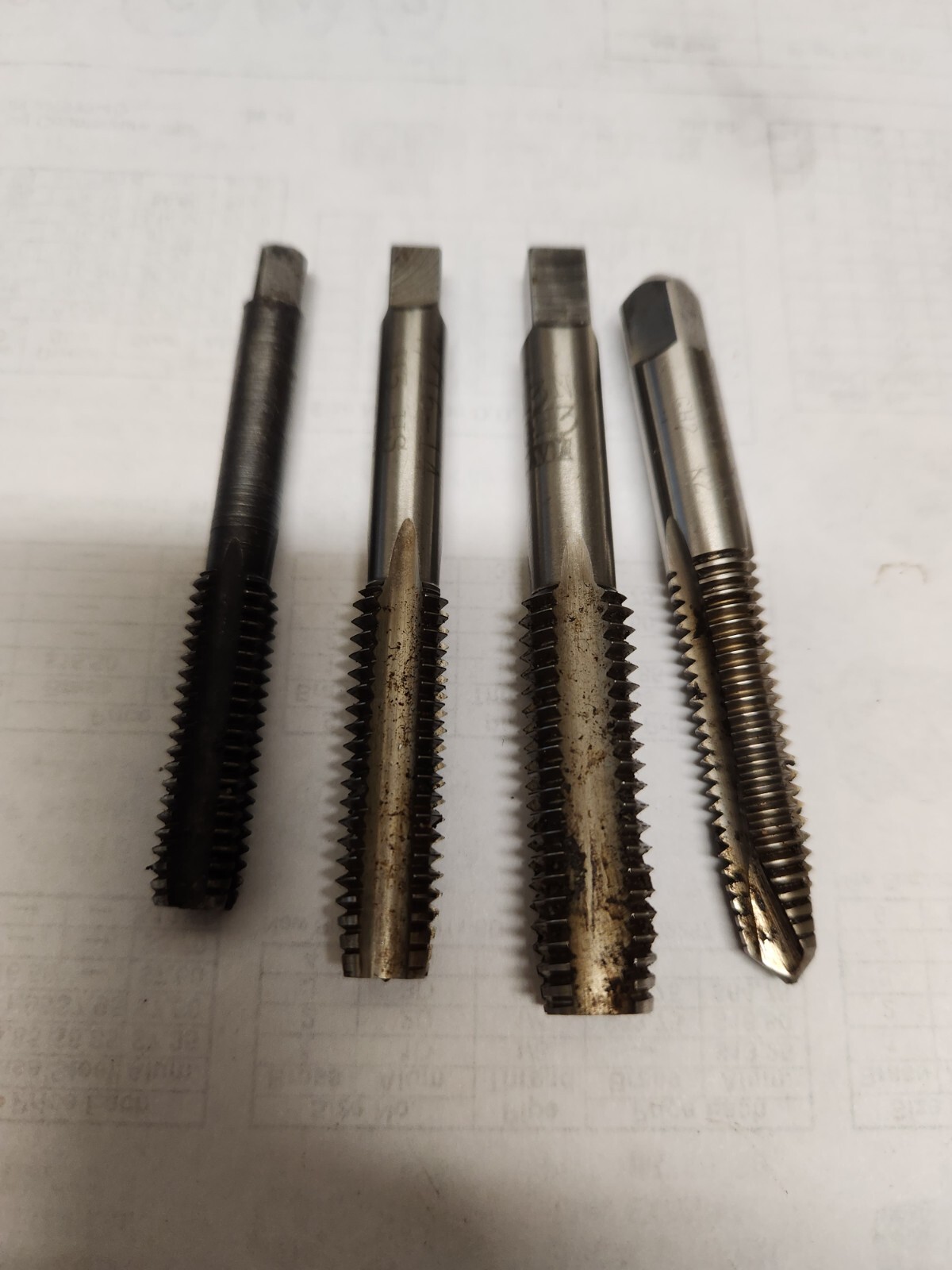 Mixed Lot of 1/2″-13 , 7/16-14 ,2 each 3/8-16, UNC Steel Taper Tap
