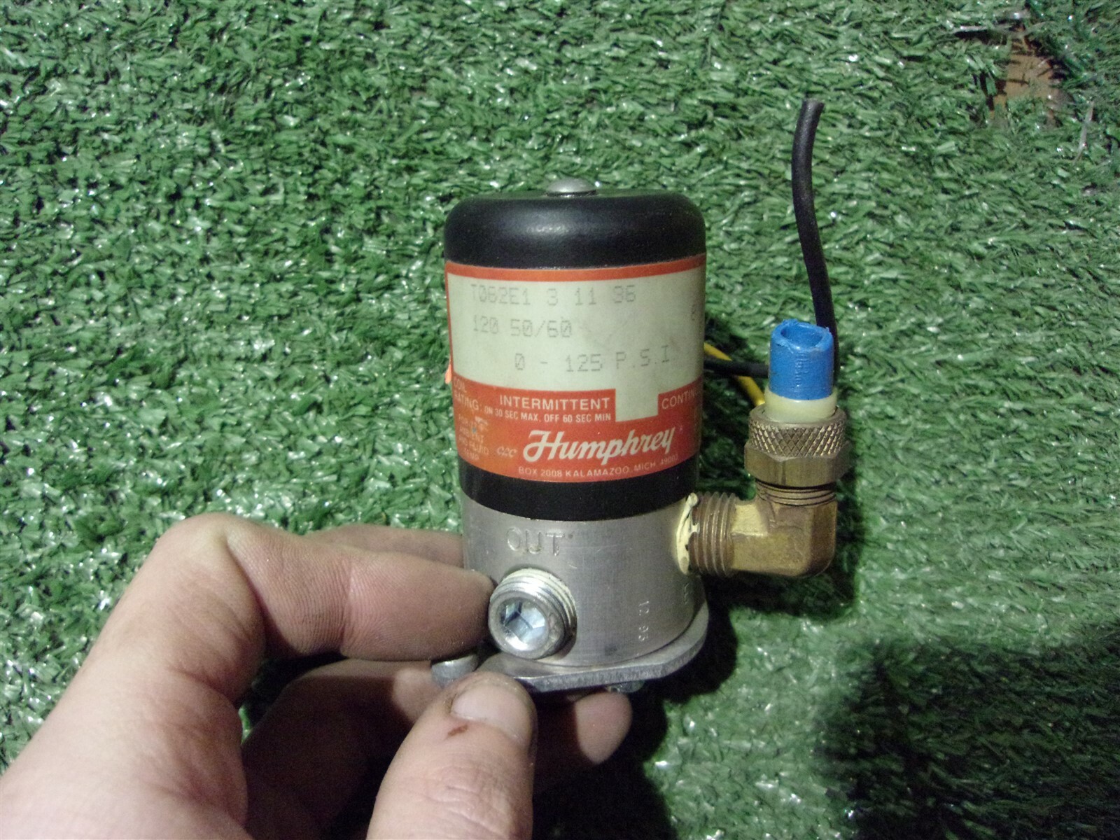 Humphrey T062E1 0-125 psi Solenoid Valve *FREE SHIPPING*