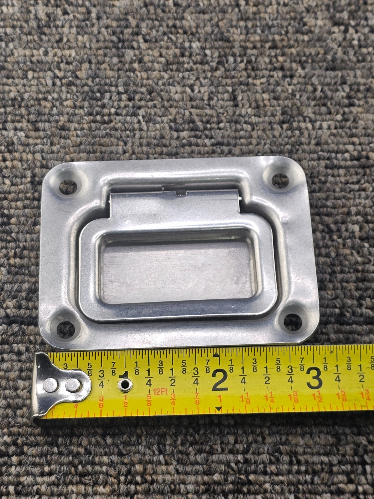(QTY 3) MONROE PH-0310: Spring-Loaded Recessed Folding Pull Handles 2.25″ x 3″