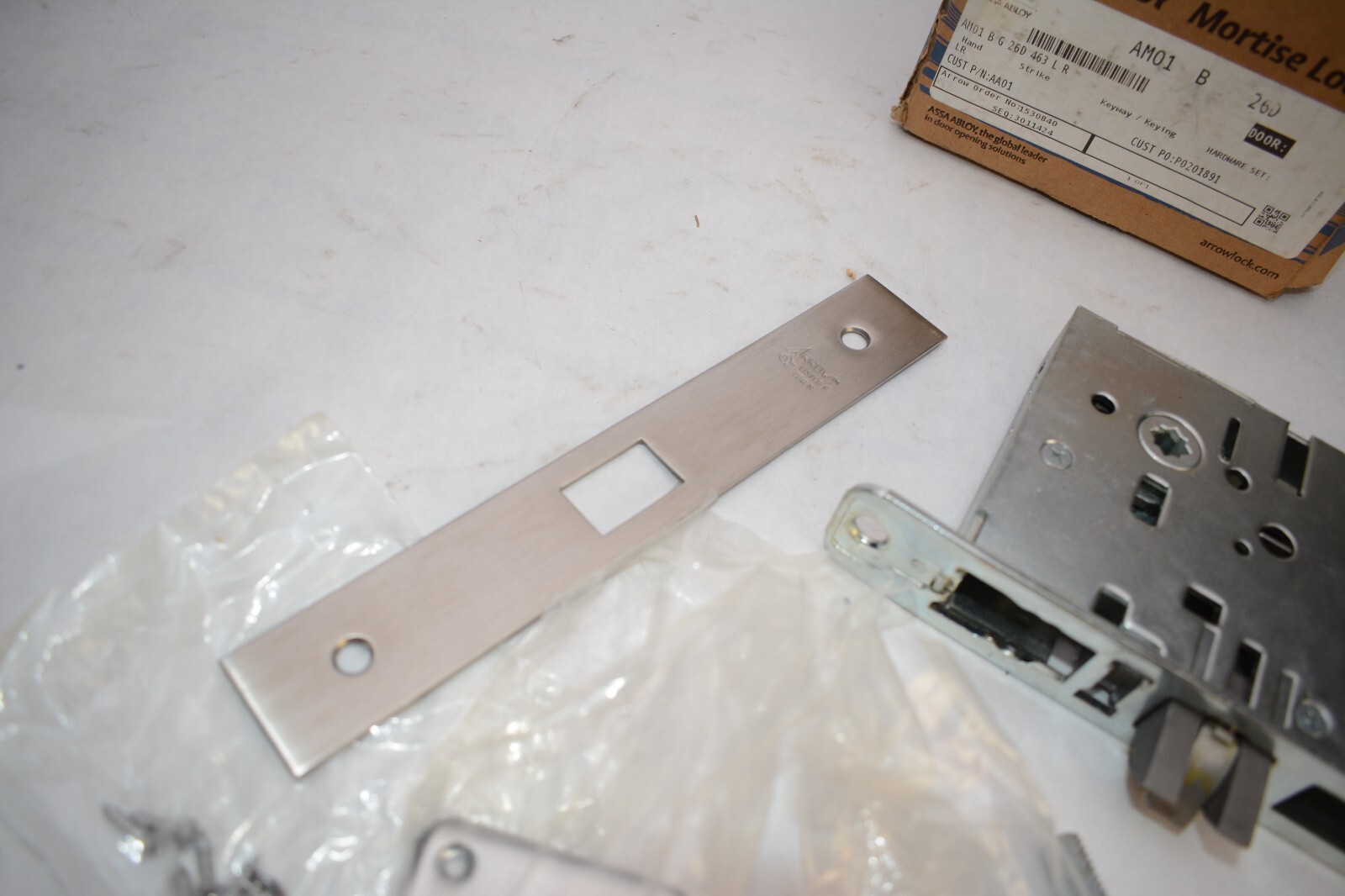Arrow AM01 BD 26D Passage Mortise Lock – B Knob – D Rose