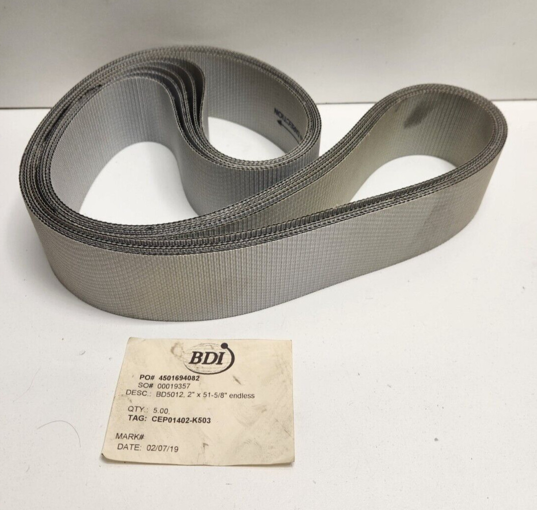 LOT OF 5 NEW OLD STOCK! BDI 2″ X 51-5/8″ ENDLESS BELT CEP01402-K503 2XE5-7-3