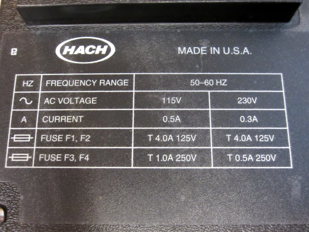 Hach 45000-12 Surface Scatter 6 Turbidimeter Top Panel Top Panel Only