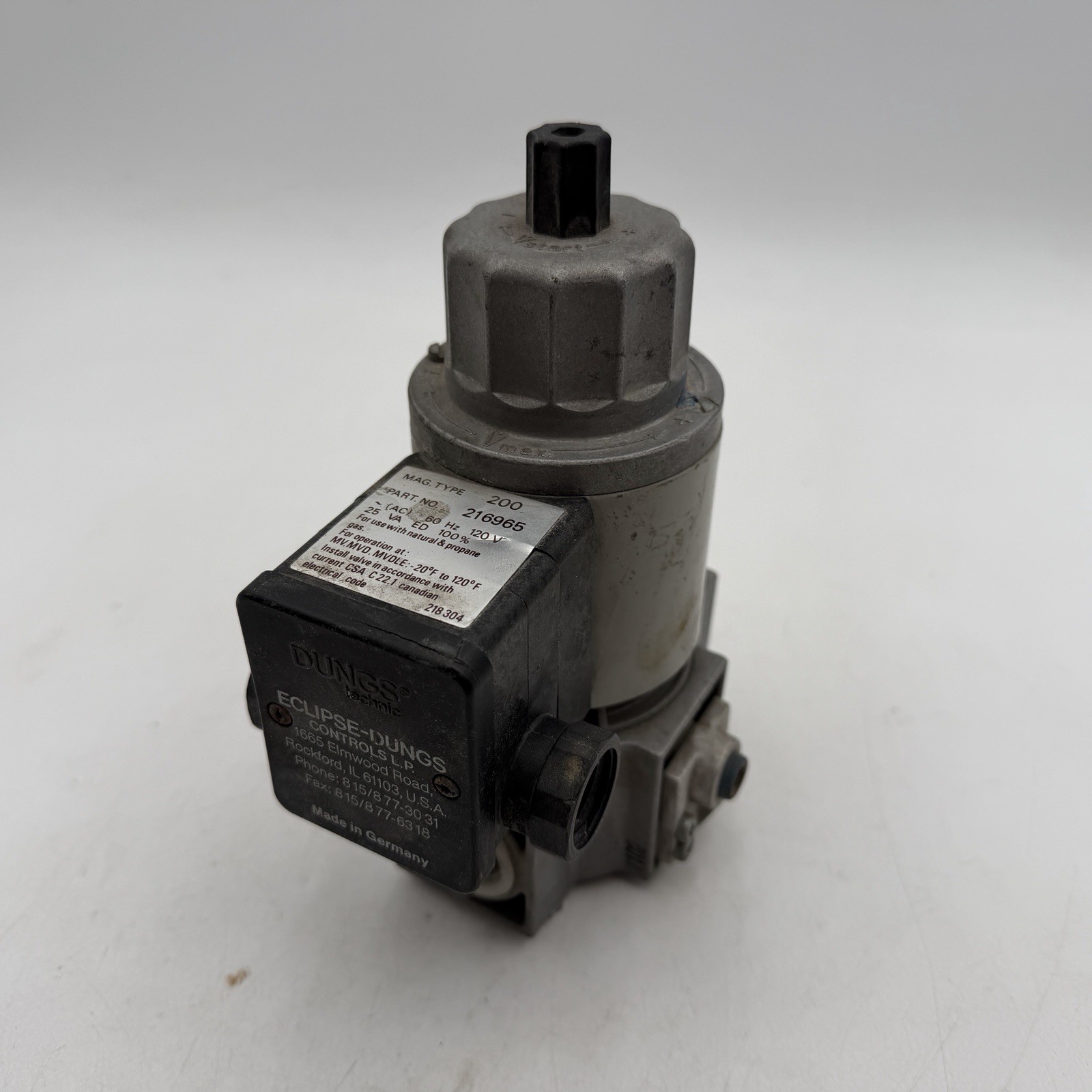 Karl Dungs 216-965 Type 200 Actuator MVDLE 210/6 1″ NPT 120V