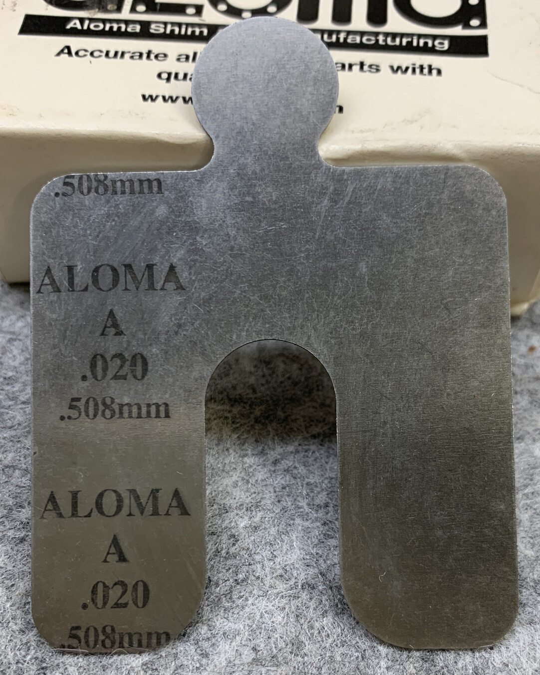Size A .020 Shims – Aloma Stainless Steel (Box Qty.20)