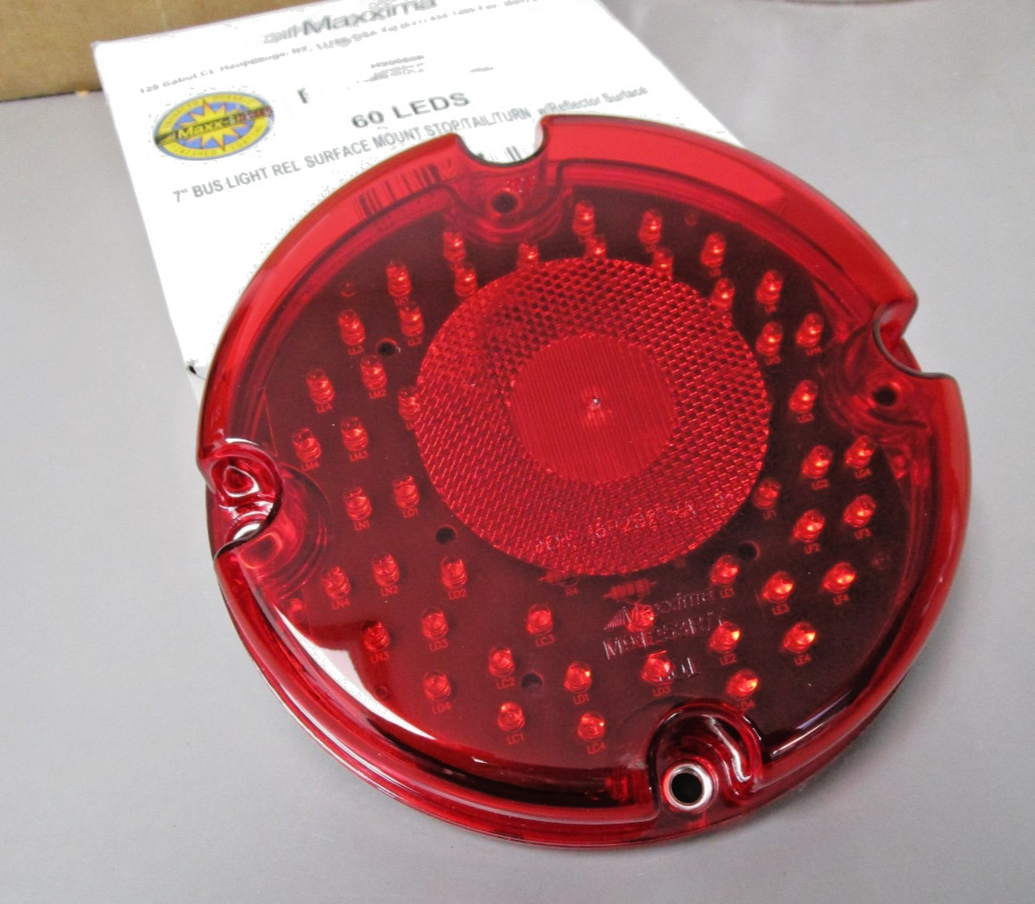 Maxxima M90060R LED 7″ Red Stop / Tail / Turn Light 7.7 – 14 VDC