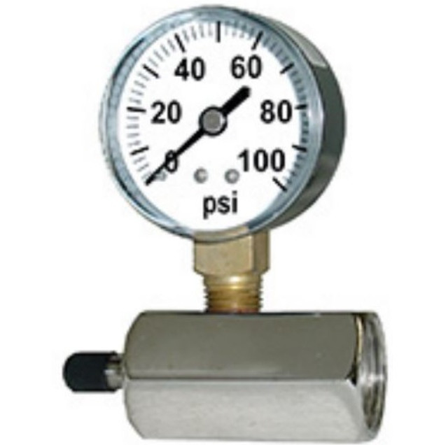 Test Gauge GT-3/4-30-H 2″ 30 PSI Steel Case 3/4″ Block w/ Air Valve