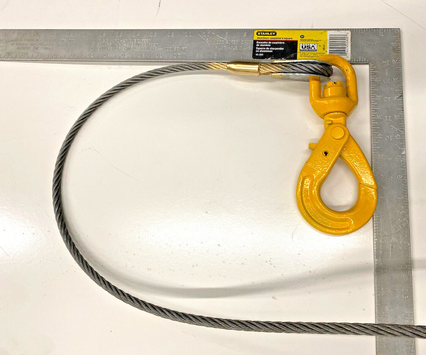 WINCH LINE Rollback 3/8” X 50’ Tow Truck Wrecker Cable EIPS Steel Core W/Swivel