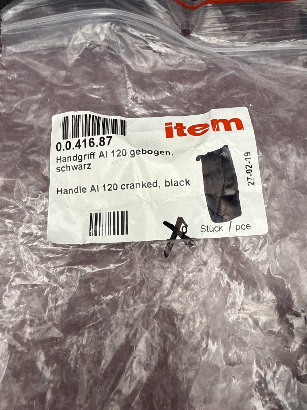 ITEM 0.0.416.87 Aluminum Handle – Pack of 5 NEW