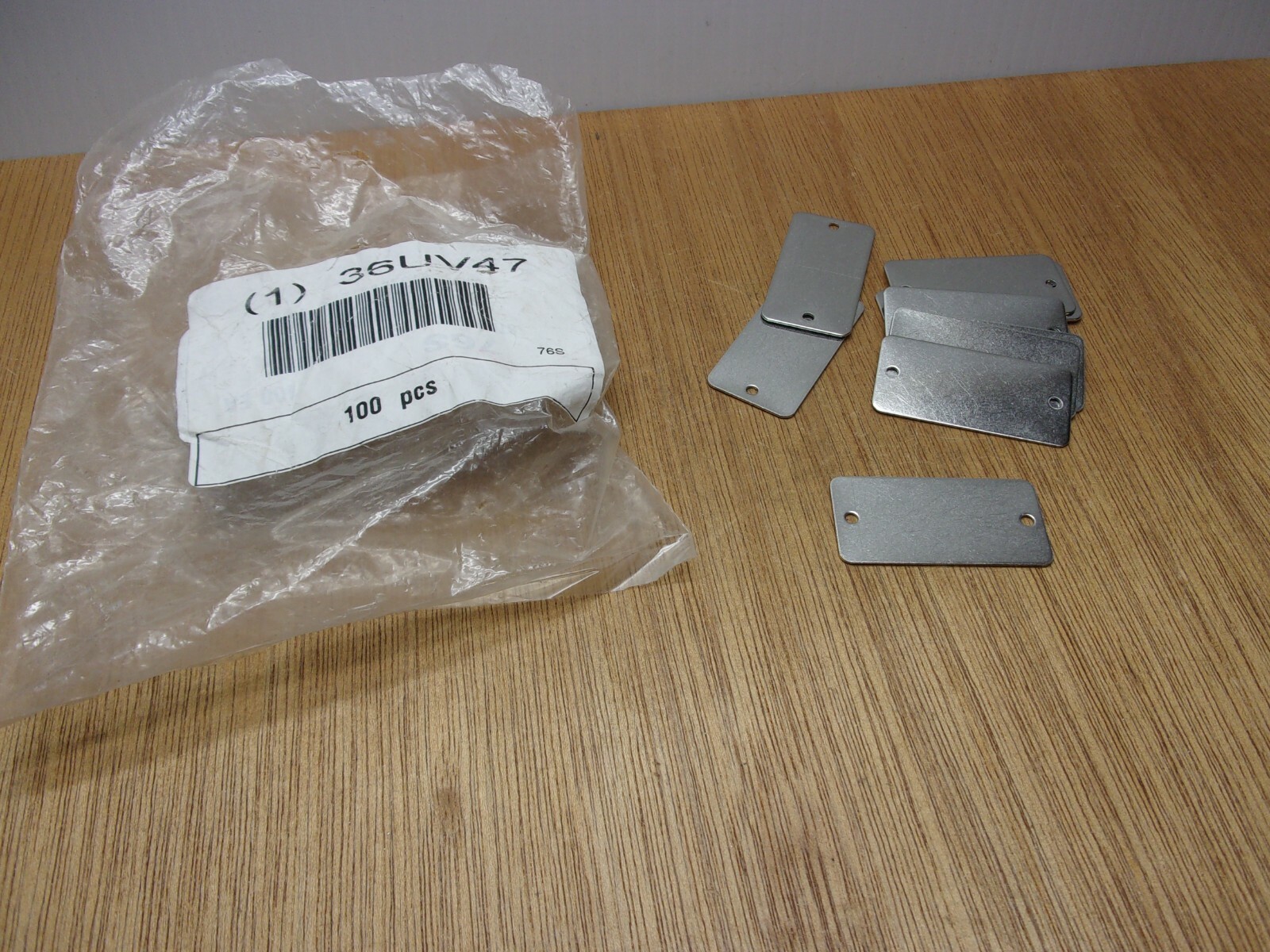 (Qty.10) C.H. Hanson 76S Stainless Steel Blank ID Tag 1″ x 2″ X.035″ USA