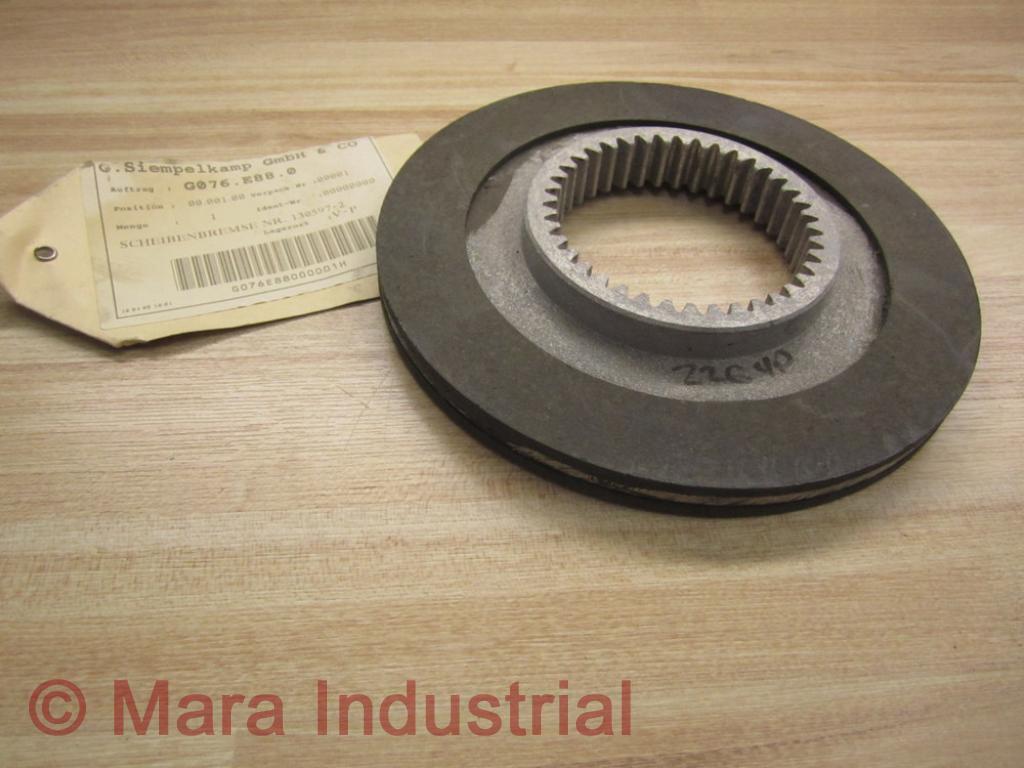 Siempelkamp GmbH & G076.E88.0 Brake Rotor With Pad
