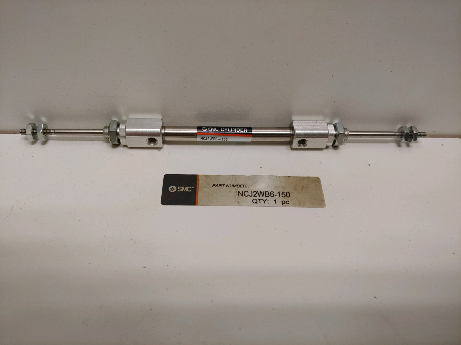 NEW OLD STOCK! SMC 6MM DOUBLE ROD PNEUMATIC CYLINDER NCJ2WB6-150