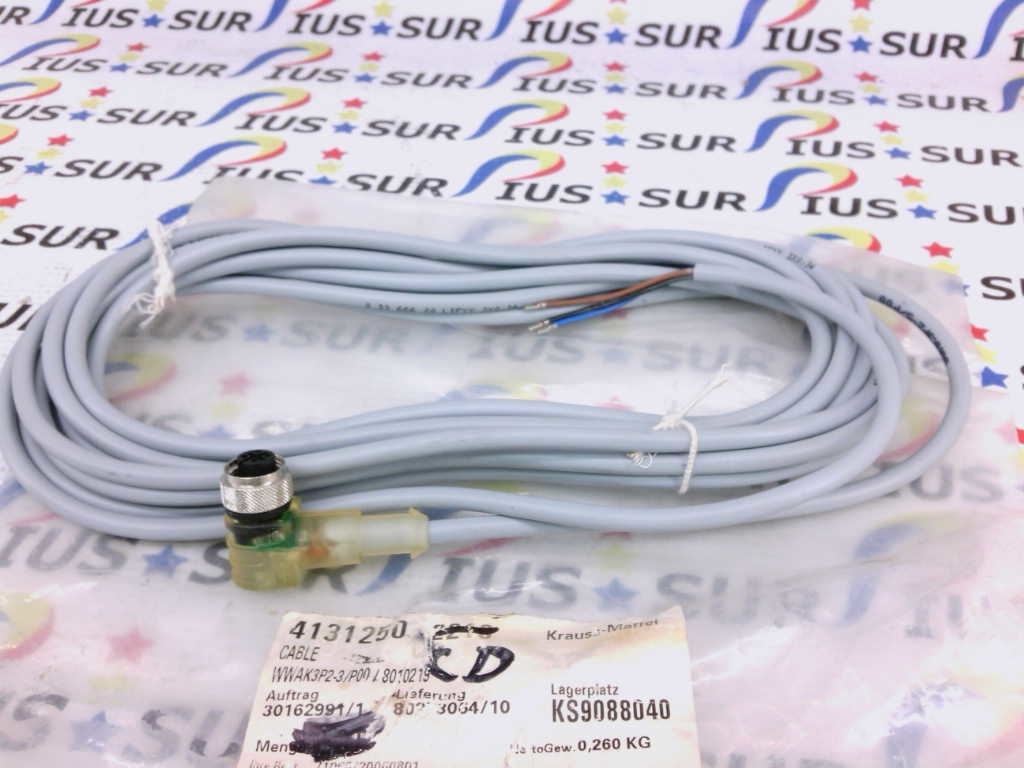 NSOP Turck WWAK3P2-3/P00 8010219 ESCHA 4 Wire Cable Cord 4 Pin Female 90 Degree