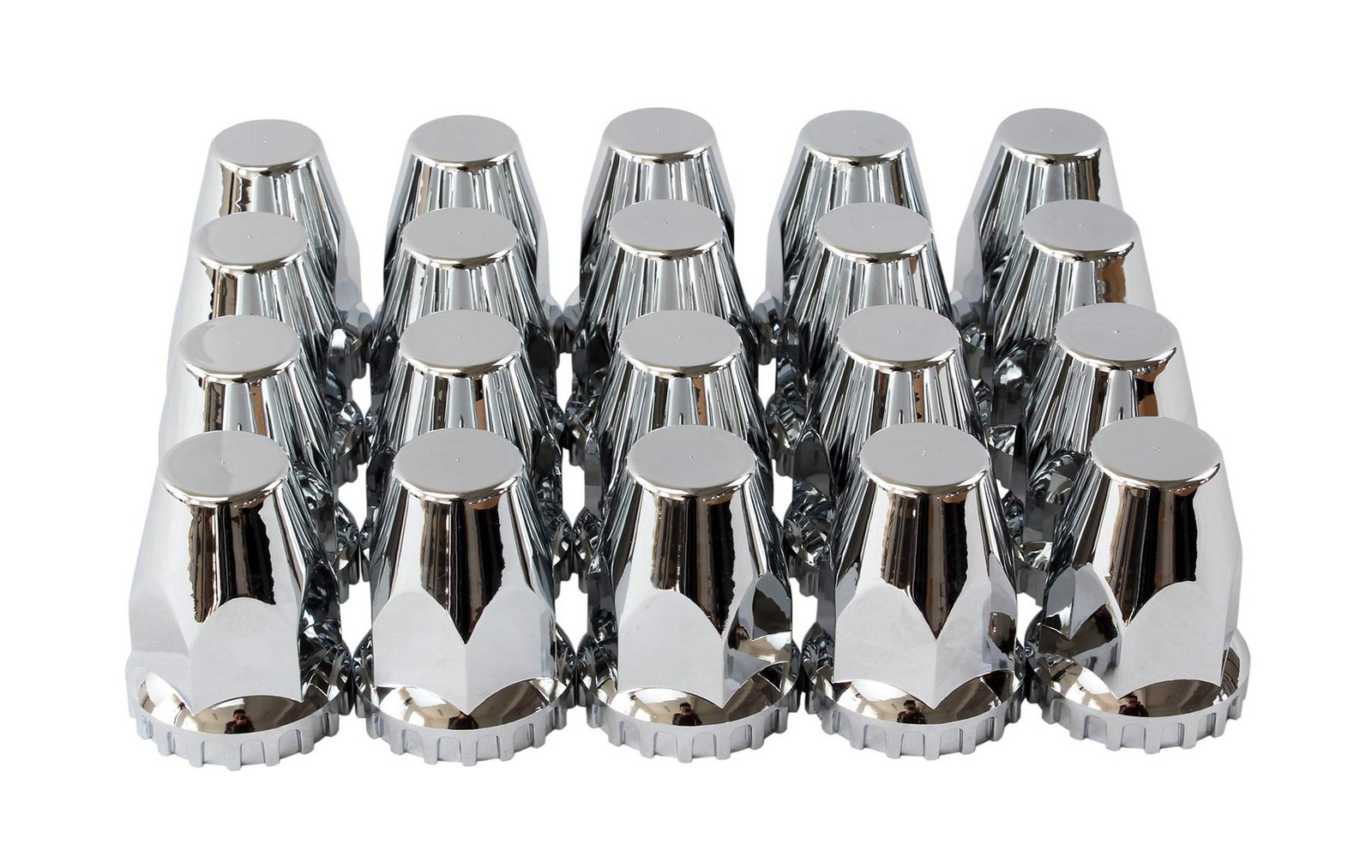 MRJLK Chrome ABS Complete Axle Cover Set with Standard Hub Caps and 33mm Scre…