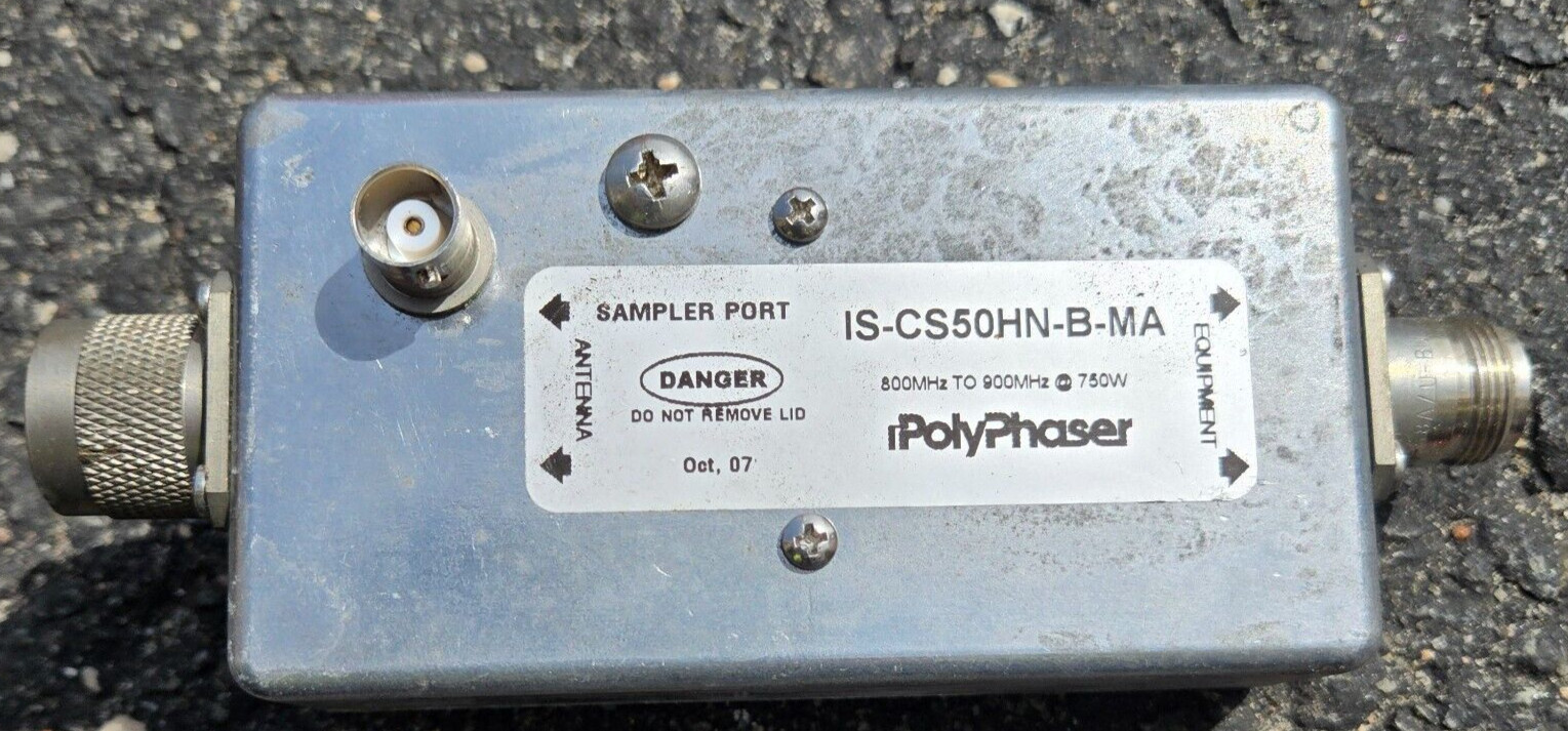 Used Polyphaser IS-CS50HN-B-MA 800-900MHz Type N Male / Type N Female