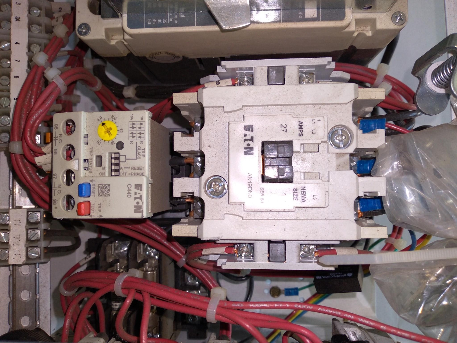EATON SPO0570659 480V 65 RMS 10HP WD1 MCC 3P 120V HMCPS FT206 AN19DN0