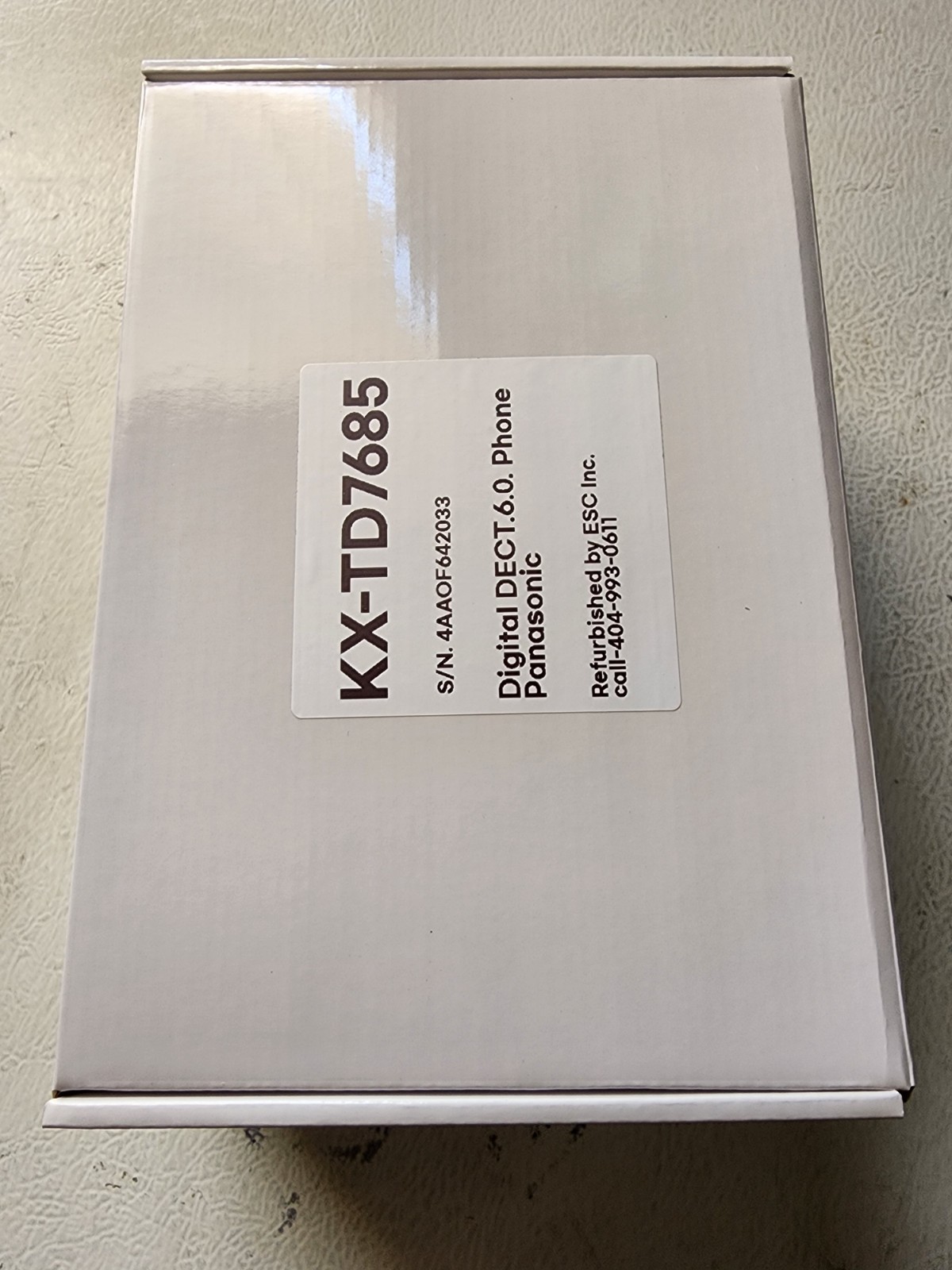 PANASONIC KX-TD7685. DECT6.0 REFURBISHED/ 6 MONTH WARRANTY NO COST. LOOKS OLD.