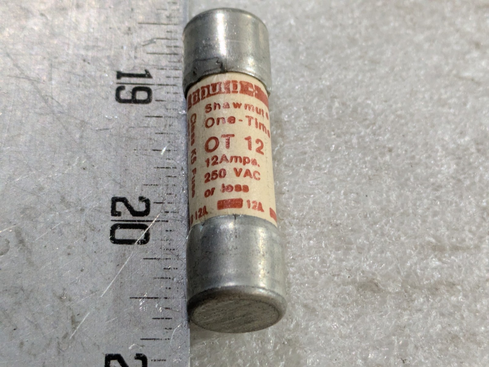 Gould Shawmut OT12 One-Time Fuse 12 Amp 250VAC Mersen Ferraz Class K5 Lot of 10