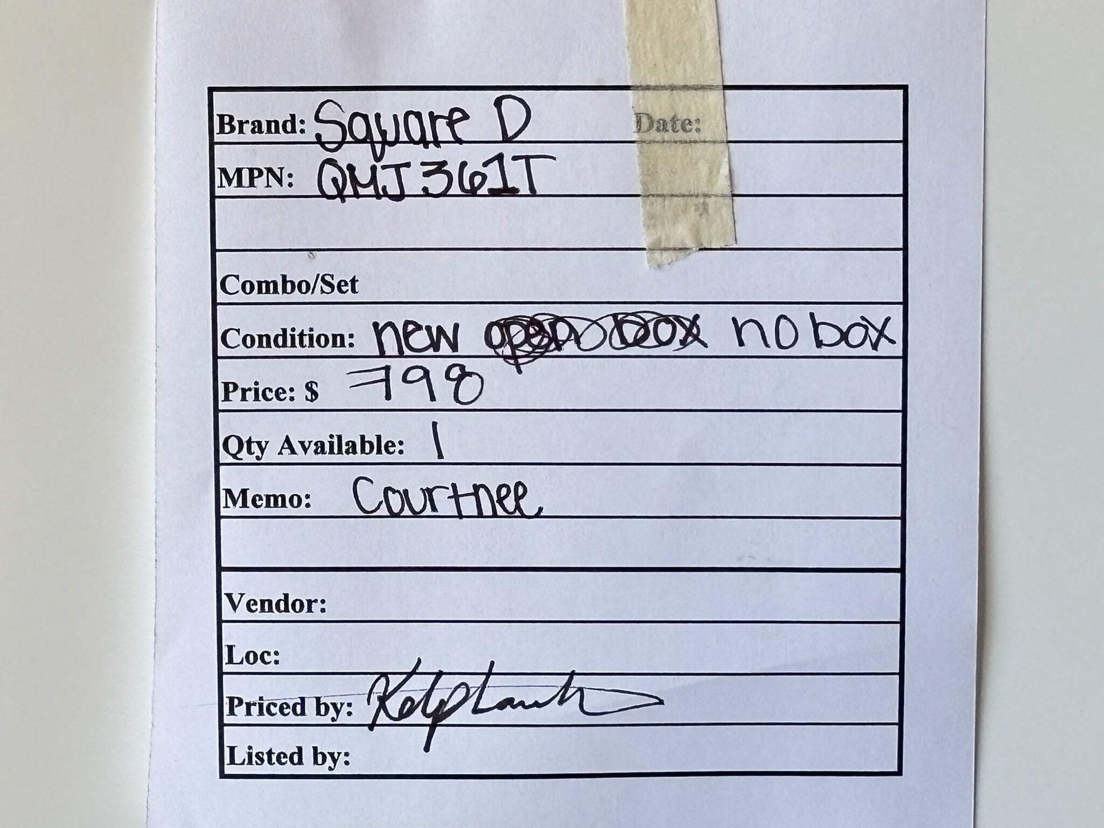 Square D QMJ361T 3-Pole 60A Molded Case Circuit Breaker, 600V