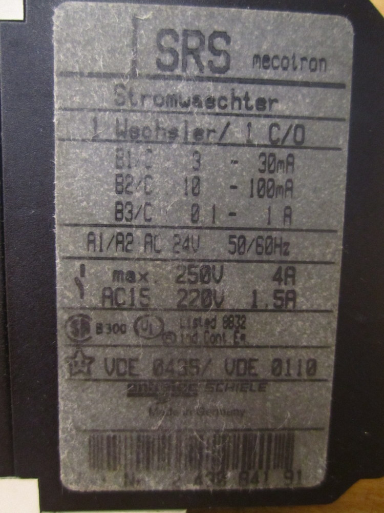 ABB/Entrelec SRS Current Monitoring Relay